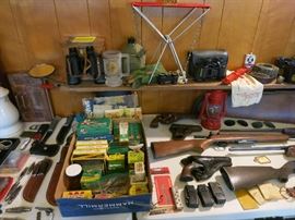 Ammo, Binoculars and more. A little trivia. Mr. Kreheimer worked for the railroad when he got back from the war. 