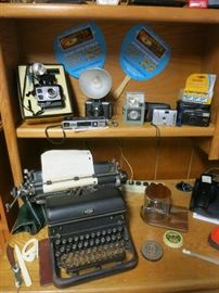 Vintage Royal Typewriter And Cameras