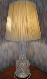 Vintage Waterford Crystal Table Lamp Signed