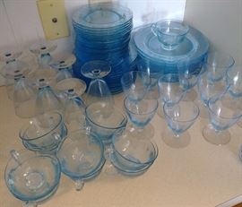 Set Of Blue Depression