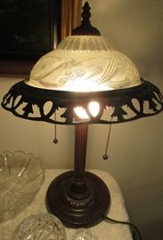 glass shade lamp