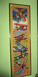 Bucilla hand done picture of planes (Embroidery Crewel Work)