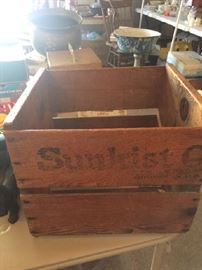 Old Sunkist Orang Crate