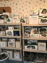 Huge selection of Department 56 Christmas Village pieces - new and in boxes