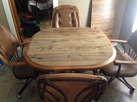 Kitchen table, with extension leaf.
