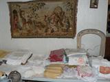 Italian tapestry, linens