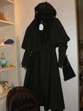 Black 3 piece 1880-90's outfit - skirt, bodice, cape plus bonnet & handbag. Awesome!!!