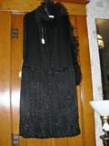 1920's Flapper beaded dress and ostrich feather boa