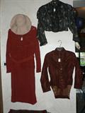 1800's bodices and 1930's knitted outfit and felt hat