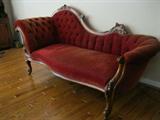 Victorian fainting couch. C1920. H: 36"; D: 27"; L: 78"