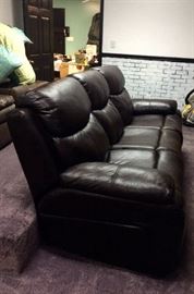 Leather Couch/Theater Seating