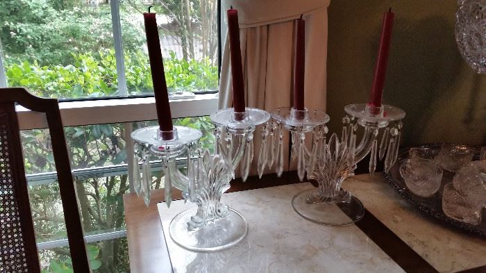Bohemian crystal candlesholders