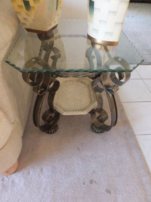 one of a pair of matching side tables