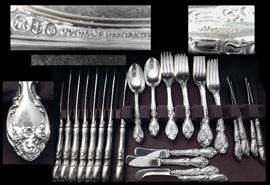 Gorham Sterling 40 piece flatware in the Melrose pattern