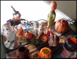 A sampling of the many Halloween decorations