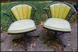 Two outdoor patio chairs