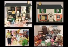 Vintage doll house, furniture, Ken doll- 1968, accessories and clothing
