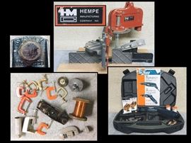 Hand tools and clamps.