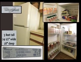 Whirlpool refrigerator manufactured in 2013 and purchased in 2015. We believe it has a 10.7 cubic feet capacity.