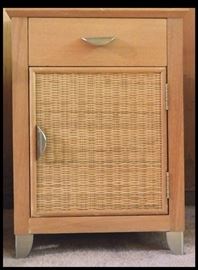Wicker rattan small side table could be used as a bedside table