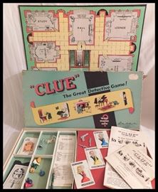 1949 Clue game that is missing pieces, but it is still very cool
