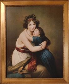 High quality framed print of Madame Vigee lebrun and her daughter, Jeanne lucie louise by French Artist Elisabeth Louise Vigree lebrun.  24 inches by 20 inches
