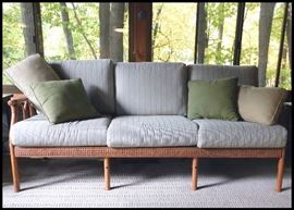 Rattan bamboo sofa that matches the side chair. It is 72 inches wide.