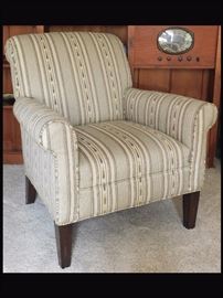 Upholstered side chair purchased at Schneiderman's in excellent condition. Original price $800.