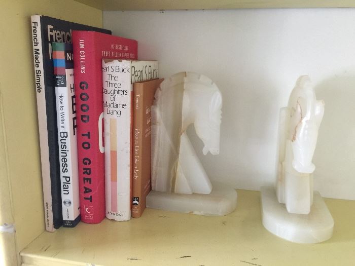 Books & vintage bookends