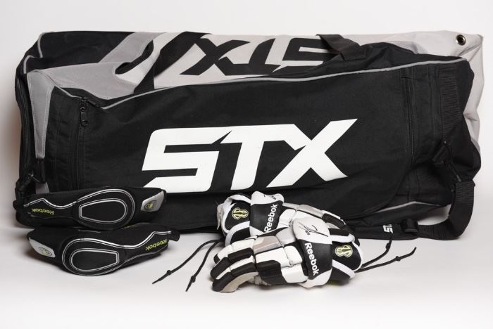 STX Lacrosse Duffel, Reebok Lacrosse Gloves And Pads