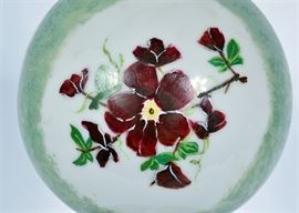 Circa 1920s Paramount Concert Harp Salesman's Sample: A circa 1920s Paramount Concert Harp salesman’s sample. The demonstration chord zither features an autoharp-style chord bar to right, as well as a chord label to the bottom and a paper label to the interior that reads “Special Advertising Instrument Sold Through Demonstrators Only, Manufactured in N.J., USA”. The wooden body includes a decorative rosette decal to the sound hole, as well as an American Eagle decal to the top. The body is additionally marked “0208” to the underside and includes a hanging loop for decorative display.