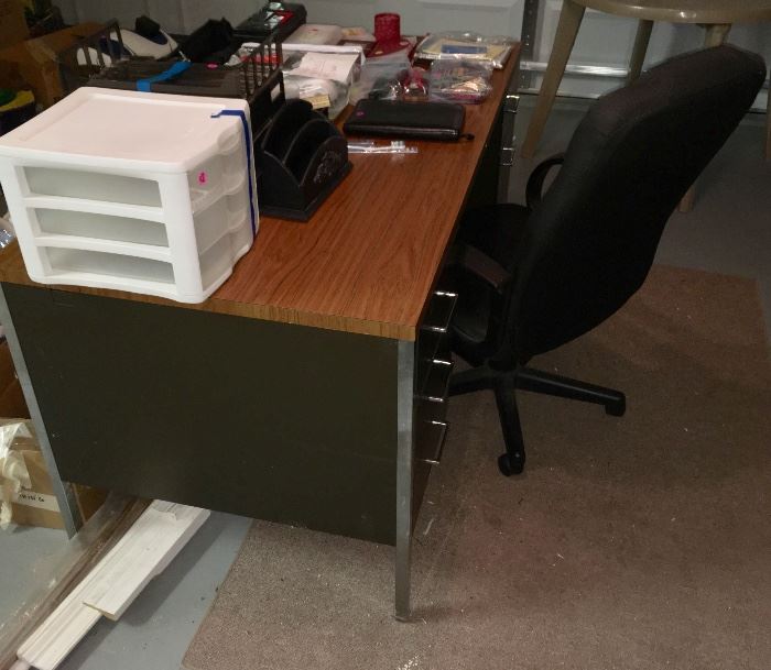 Desk and Chair, Office Supplies, File Cabinets