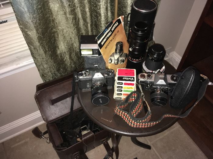 Vintage 35mm Cameras and Lenses, and Filters, Oh My!