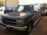 CHEVY TRUCK WITH CAMPER INSERT ON BACK