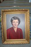 Oil Painting of Anita Benteen Mitchell. Second wife of Stephens Mitchell and Granddaughter of Brigadier General William F. Benteen who served under Custer at Custer's Last Stand and Survived.