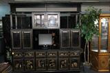 Black Lacquer Room Divider or Etagere