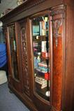 Incredible Antique Book Case with Beveled Glass