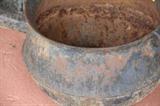 Large Black Iron Pot