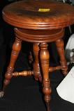 Ball and Claw Piano Stool