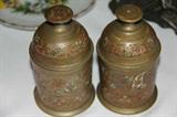 Large Bells Hand Colored Etched Brass