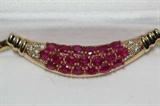 Ruby Omega Necklace and Earrings