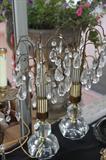 Pair of Crystal Lamps