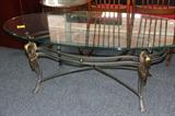 Glass Oval Coffee Table