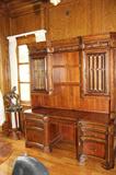 CREDENZA WITH LEADED GLASS DOORS