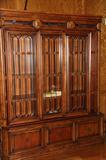 MATCHING BOOKCASE WITH LEADED GLASS DOORS
