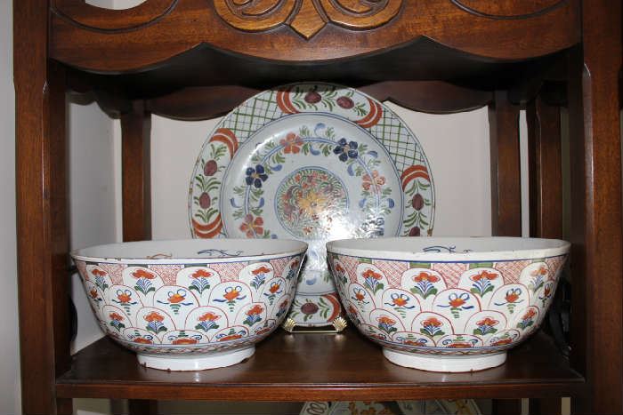 Antique Polychrome Bowls
