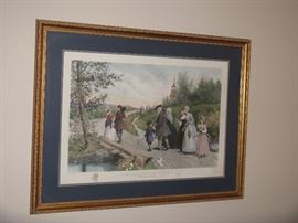 JEANNIE BROWNSCOMBE "SUNDAY MORNING IN SLEEPY HOLLOW" AFTER ETCHING BY JAS S. KING