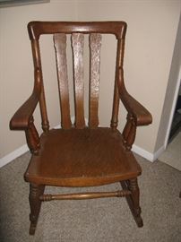 Antique Slated Oak Rocker