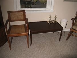 Cane Back Chair, LR Coffee Table