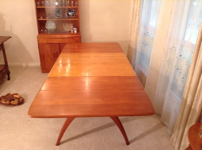 Heywood Wakefield Butterfly Dining Table 94" Long with the 2 Leaves